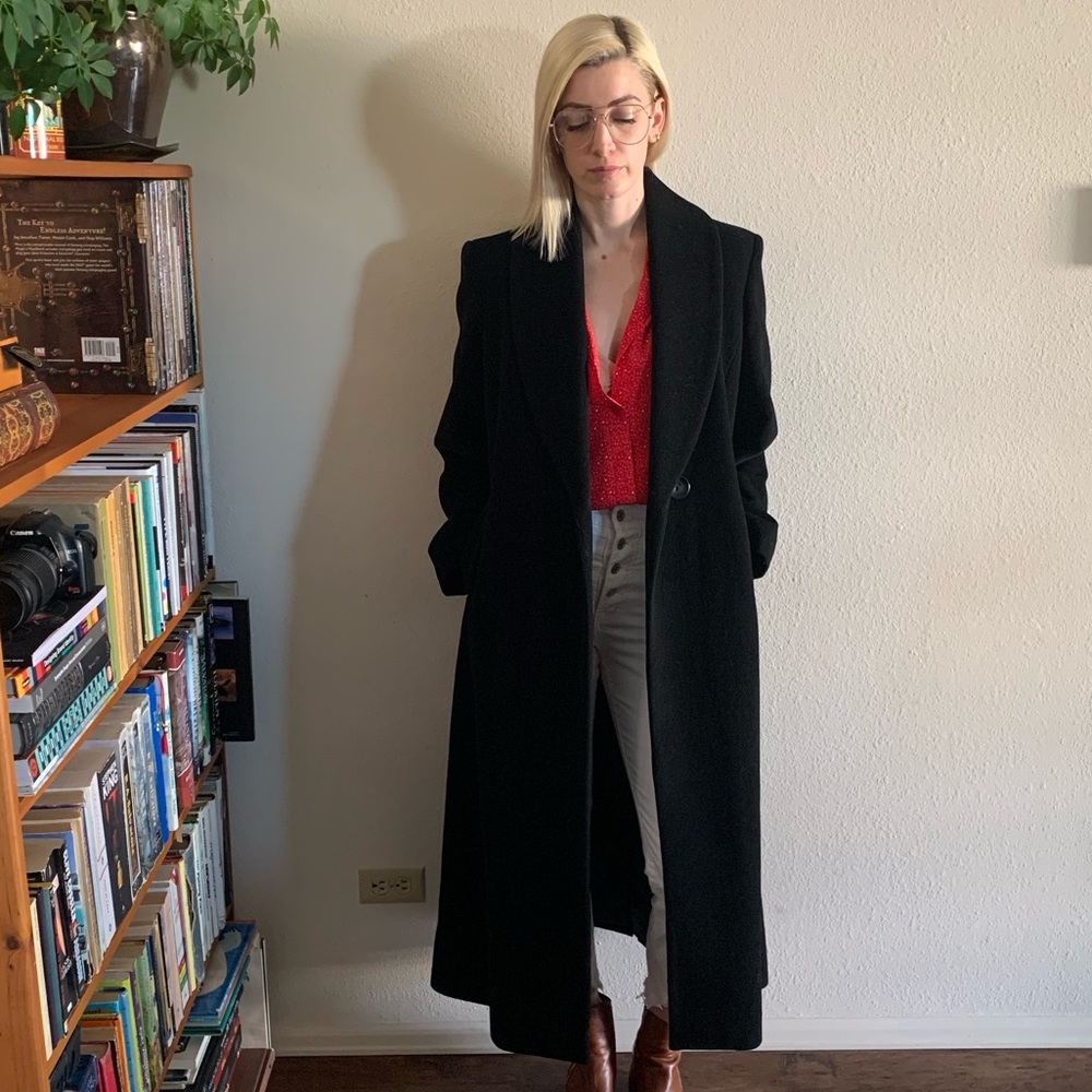 Kristin Blake Wool/Silk Coat SZ 8 Black